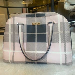 Pink and Black Plaid Purse from Kate Spade